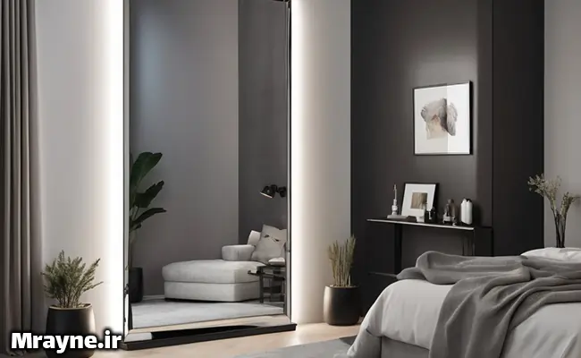 آینه چراغ دار ایستاده