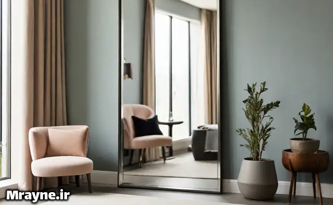 مدل آینه دیواری برای پذیرایی